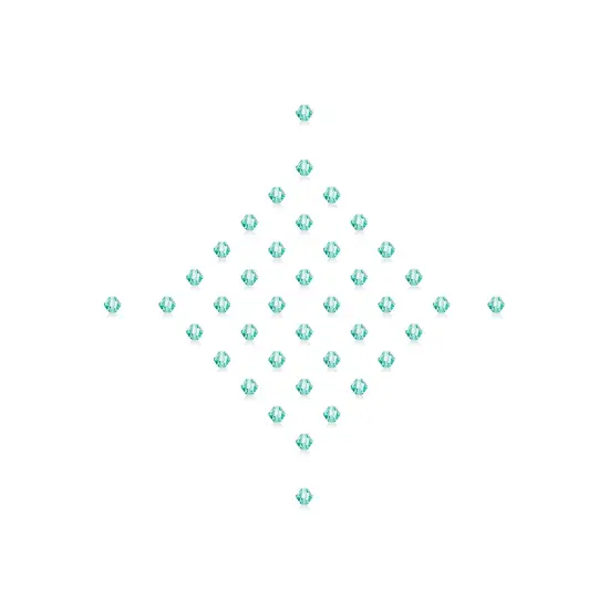 Preciosa 4mm Czech Crystals Bicone Rondelle Beads, 40pcs Caribbean Sea {6}