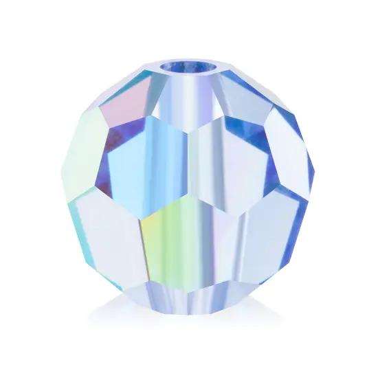 Preciosa 4mm Czech Glass Faceted Round Beads 40 Pieces Light Sapphire AB {1}