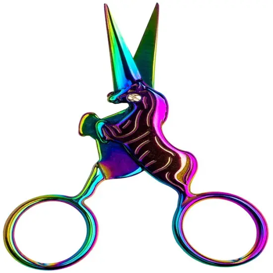 SINGER Forged Unicorn Embroidery Scissors 4"-Spectrum {5}