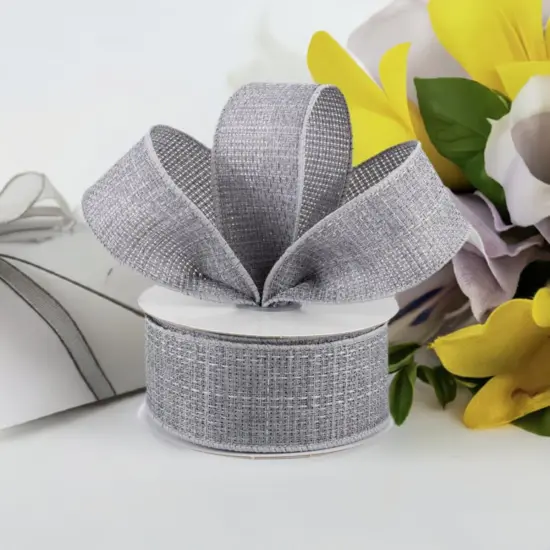 1.5" Cross Royal Ribbon: Grey (10 Yards) {2}