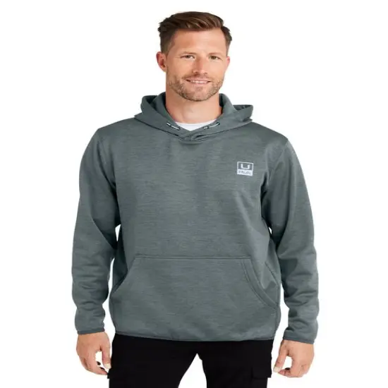 HUK&reg; Men's Performance Hooded Fleece Pullover Nvl acadmy hthr {6}