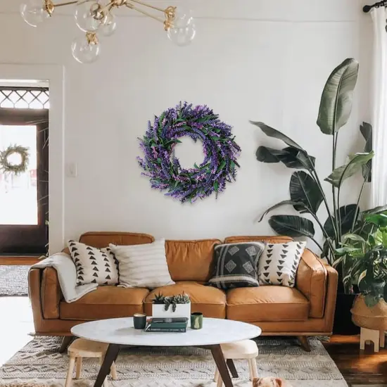 Purple Lavender Artificial Spring floral Wreaths {2}