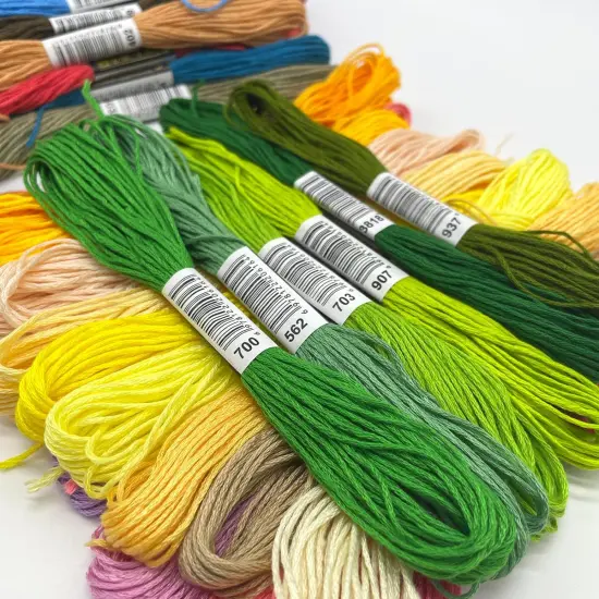 Bracelet String Kits, 50 Colors Rainbow Color Embroidery Thread, Cross Stitch Embroidery Thread, Cotton Thread, Bracelet Yarn, Craft Threads (50 Color) {2}