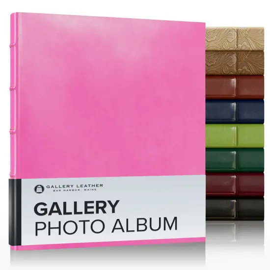 Gallery Leather Photo Album 4x6-3 Ring Binder Photo Album, 60 Pages for 120 Photos, Fillable, Can Fit 8x10 and 5x7 Photos, Handcrafted - 11.75 x 10.5 " Acadia Hope {1}