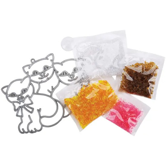 Colorbok Makit & Bakit Glittering Suncatcher Kit-3 Kittens {3}