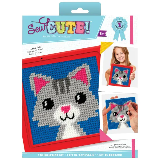 Colorbok Sew Cute! Needlepoint Kit-Lola Cat {1}