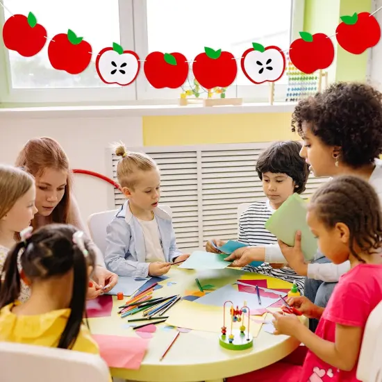 2Pcs 8.2Ft Back to School Felt Banner {5}