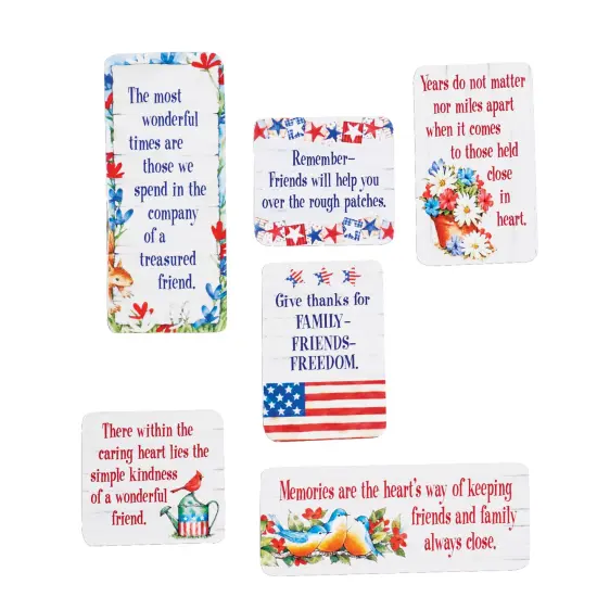 Collections Etc Charming Americana Refrigerator Magnets - Set of 6 {2}