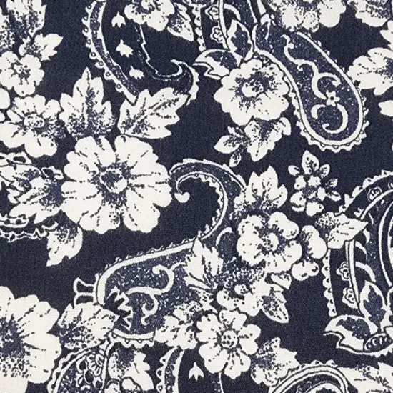 1 Yard Navy Rayon Crinkle Fabric For Dresses Blouses Skirts Lightweight Apparel 50/52" Width {3}