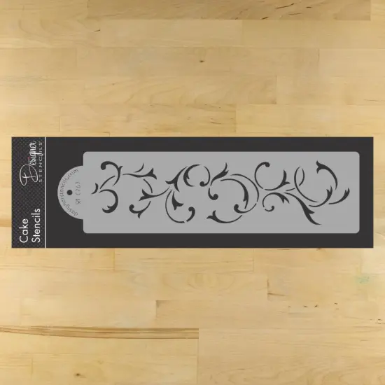 French Swirl Cake Stencil Side | C767 by Designer Stencils | Cake Decorating Tools | {1}