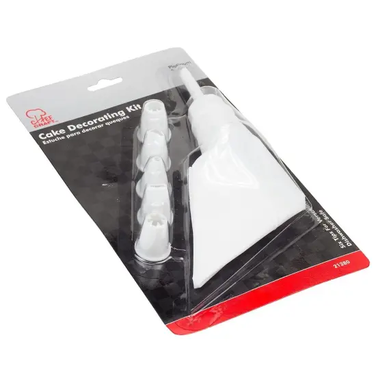 Chef Craft Cake Decorating Kit, 6 Decorative Frosting Piping Tips and Icing Pastry Bag {2}