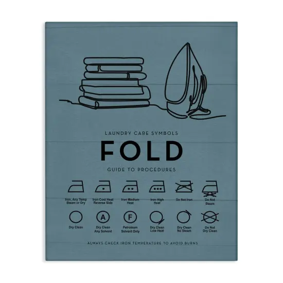 Stupell Industries Laundry Fold & Iron Chart Canvas By Lettered and Lined {1}