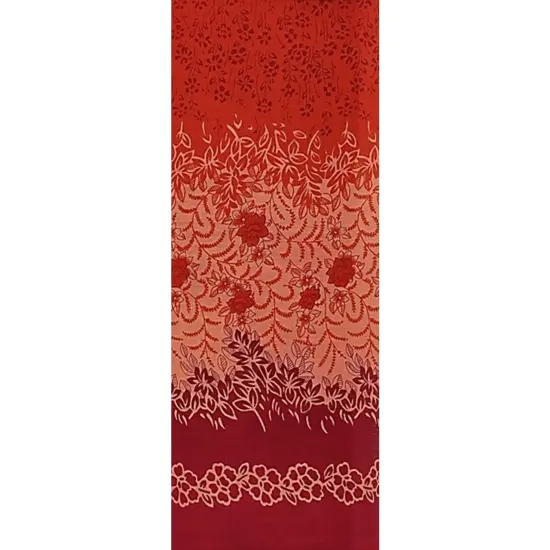 1 Yard Fuchsia Orange Double Border Cotton Voile Fabric 44/45 Inches Wide for Apparel {3}