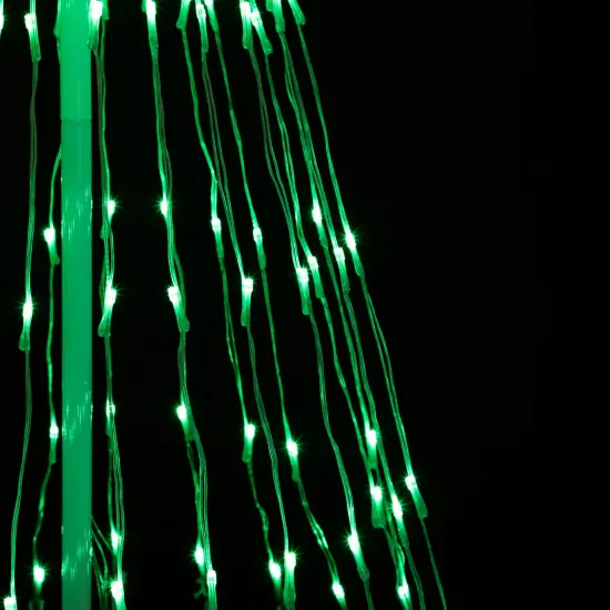 Northlight LED Lighted Show Cone Christmas Tree with Star Outdoor Decoration - 12' - Green {7}