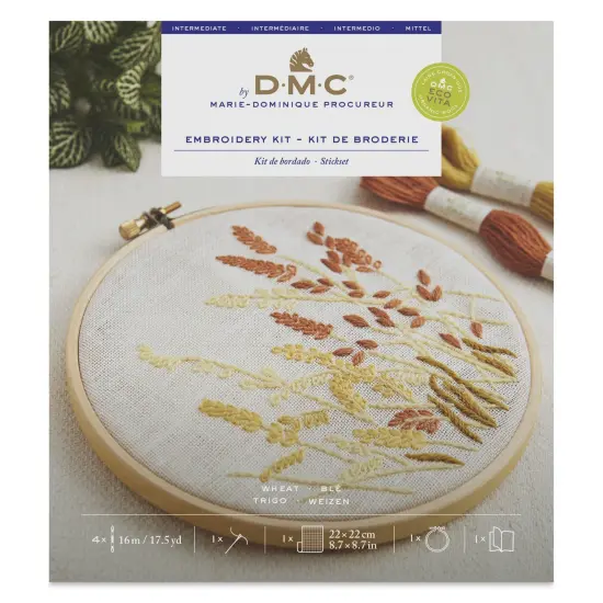 DMC The Designer Collection Eco Vita Embroidery Kit - Wheat Flowers {1}