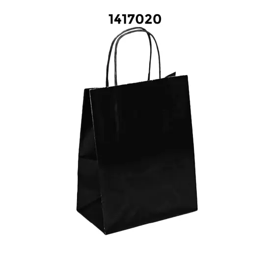 Glossy Merchandise Bags 16'' x 6'' x 13'' Black {3}