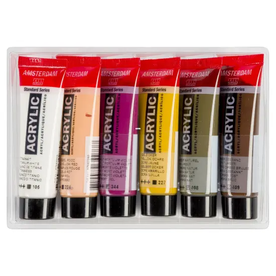 Amsterdam Standard Acrylic Paint Set 20ml 6/Pkg-Portrait {3}