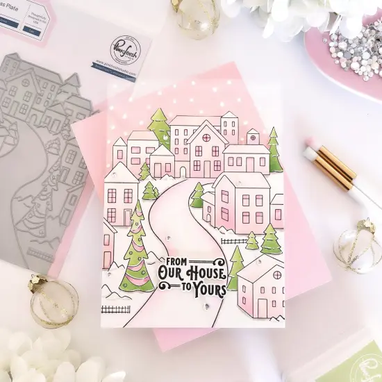 Pinkfresh Studio Press Plate-Holiday Greetings Sentiments {5}