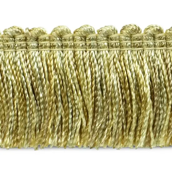 5 yards of 1 1/2" consoKnitted Brush Fringe | 5 yard cut Ivory Gold {1}