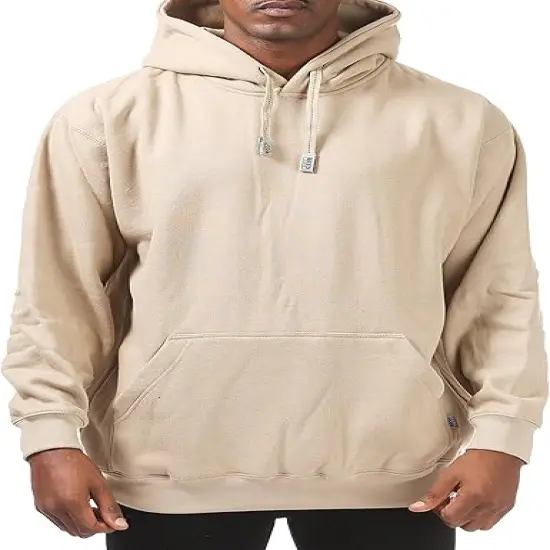Men's Comfort Long Sleeve Pullover Hoodie KHAKI {1}