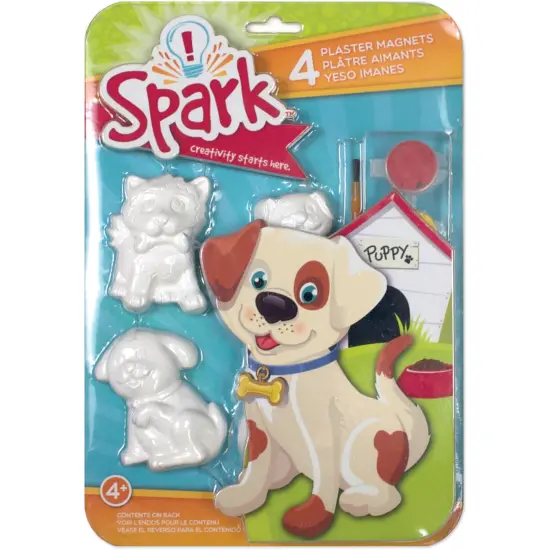 Colorbok Spark Plaster Magnet Kit-Playful Pups {1}