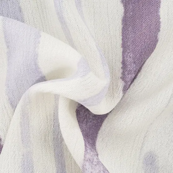 1 Yard Rayon Crinkle Lilac Ivory Woven Fabric, 50/52&Prime; Wide 100% Rayon {2}