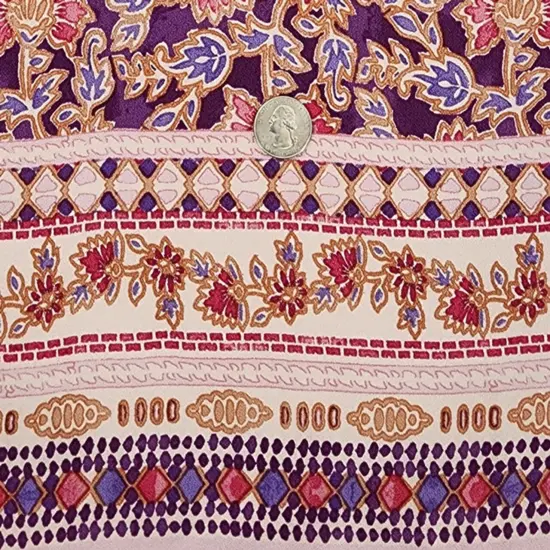 1 Yard Rayon Messy Crepe Purple 55/56" Width Soft & Breathable Apparel Fabric with Elegant Drape {1}