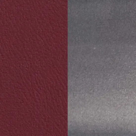 Emma and Oliver Clear Coated Ladder Back Metal Restaurant Dining Barstool BurgundVyl/ClearCoat {6}