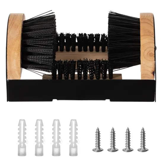 Gardenised Shoe Cleaner and Boot Scraper, Portable or Floor-Mounted Scrubbing Brush for Indoor and Outdoor Use, All Weather Boot Cleaner - Removes Mud, Snow and Sand {8}