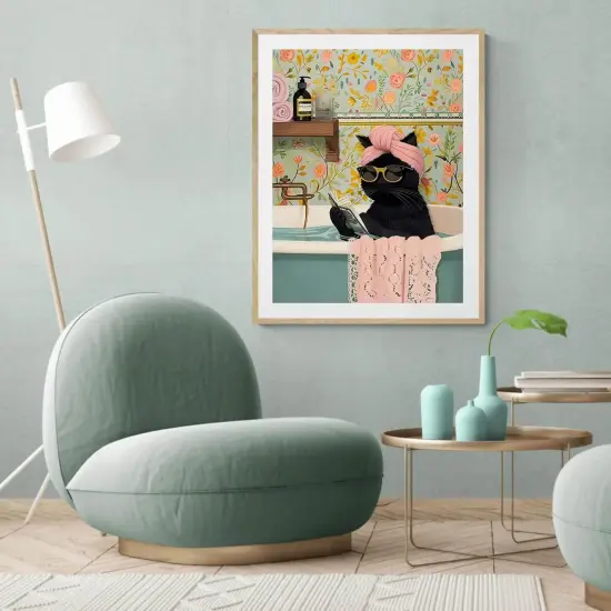 5D Black Cat Diamond Painting DIY Diamond Art-12x16inch {3}