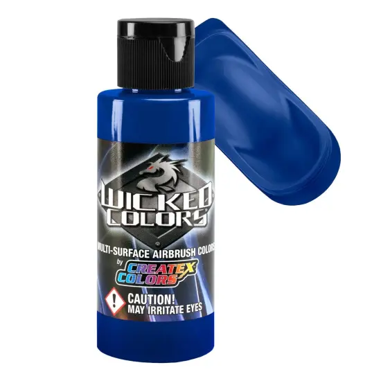 Blue - Wicked Colors Airbrush Paint, Semi-Gloss Finish, 2 oz. {1}