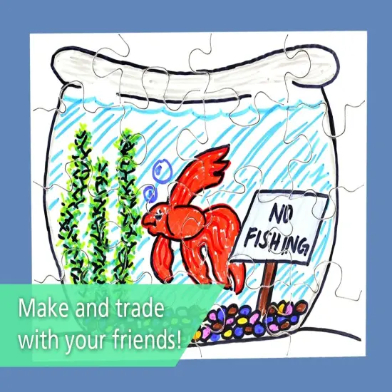 Hygloss Compoz-A-Puzzle Blank Jigsaw Puzzle 4"X5.5" 24/Pkg-16 Pieces {4}