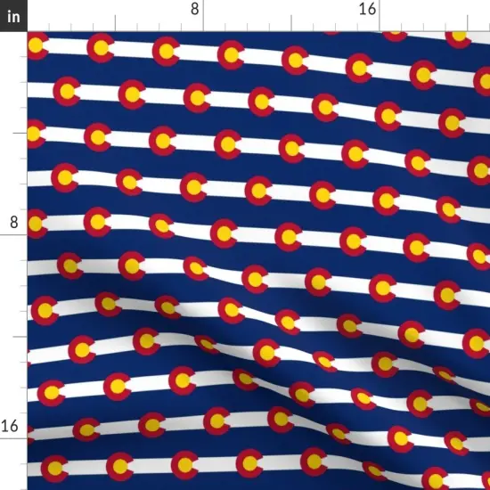 Various Fabrics by the Yard or Fat Quarter Colorado Flag Flags Usa United States America Custom Printed Fabric by Spoonflower {2}