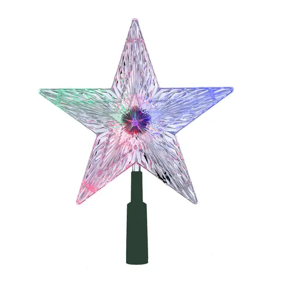 10-Light Color-Changing LED Star Treetop {1}