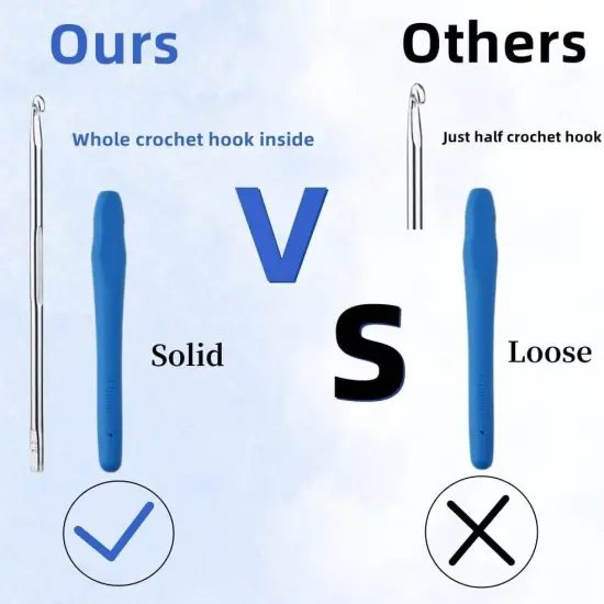Crochet Hook Set,14 Sizes Crochet Hooks Ergonomic Soft Grip,Crochet Hooks for Arthritic Hands with Case,Crochet Needles(Size B-Size N) {5}