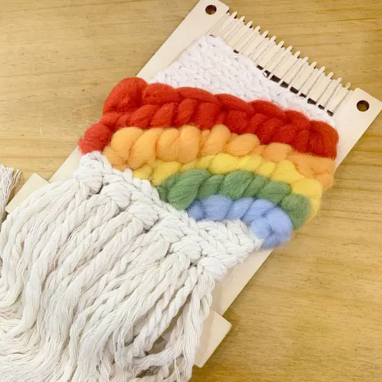 HAND U JOURNEY Rectangle Weaving Loom Kit 7.9''x11.8'' and 5.3''x7.8'', 2 Set with Weaving Tools and 16 Pages Instruction Book-Size M {2}