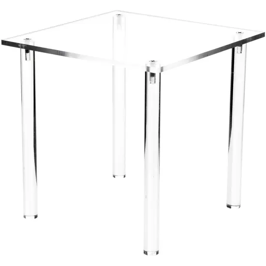 Plymor Clear Acrylic Square 4-Leg Display Riser, 8" H x 8" W x 8" D {2}