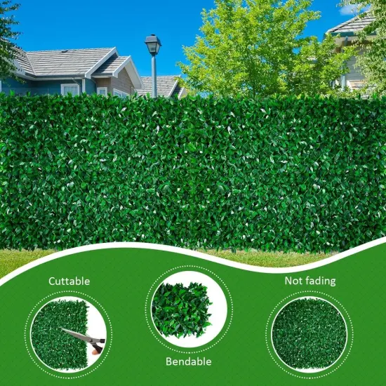 Artificial Green Leaf Fence Durable Waterproof 10ft x 3.3ft {4}