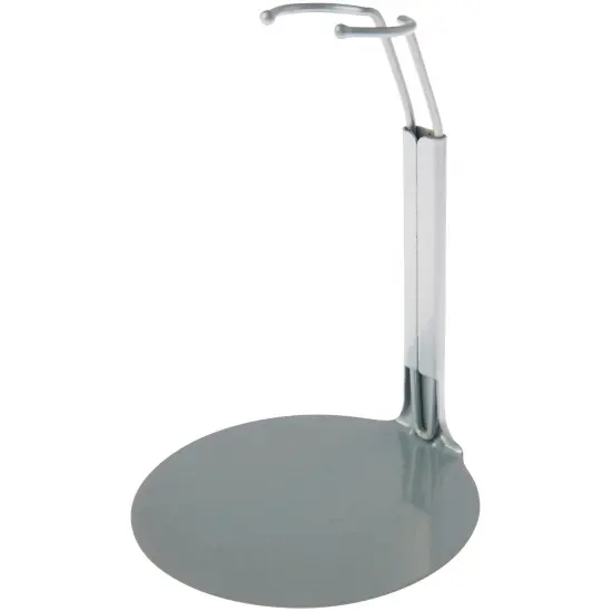 Plymor DSP-4125S Silver Adjustable Doll Stand, fits 7, 7.5, 8, 8.5, and 9 inch Slim Waist Dolls or Action Figures, Waist is 1.125" - 1.5" wide, 3.25" - 4" around {1}