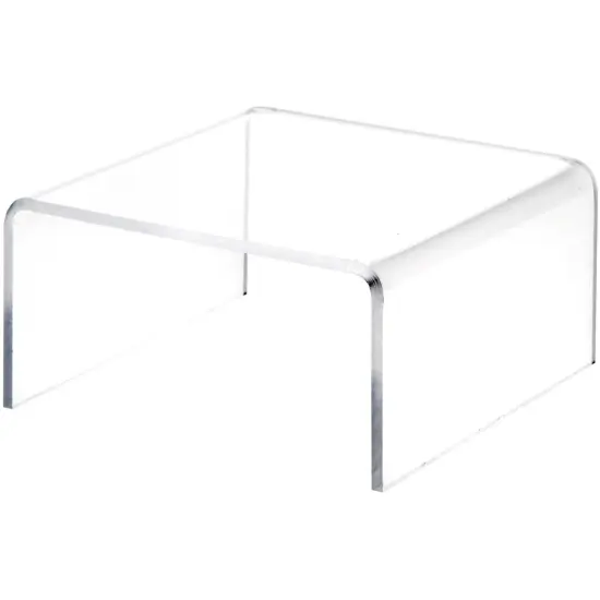 Plymor Clear Acrylic Short Square Display Riser, 2" H x 4" W x 4" D (1/8" thick) {2}