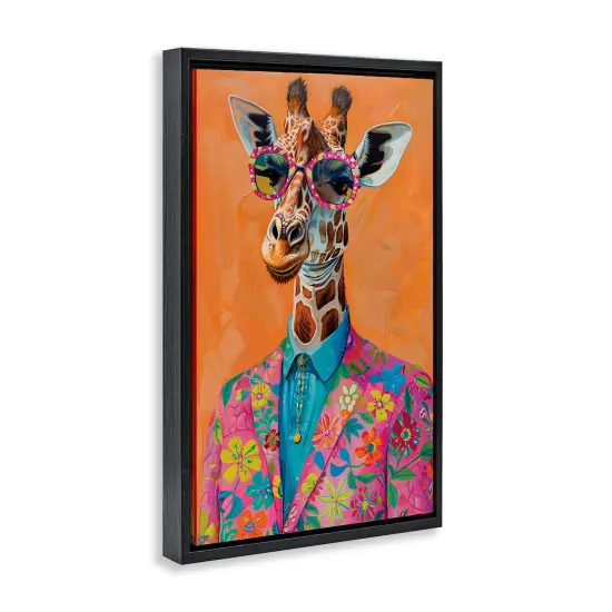 Stupell Industries Bright & Trendy Giraffe in Suit Floating Frame Design by LSR Design Studio {3}