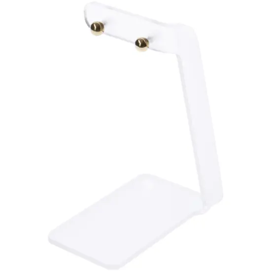 Plymor Frosted Acrylic Signpost-style Pair Hanging Earring Display Stand, 2.375" W x 3.5" D x 5" H {3}