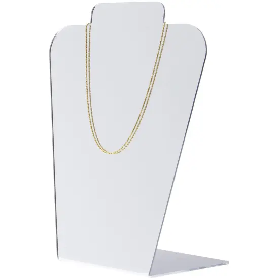 Plymor Acrylic Basic Tall Necklace Display Stand (Mirrored), 8.5" W x 4" D x 11.5" H {3}