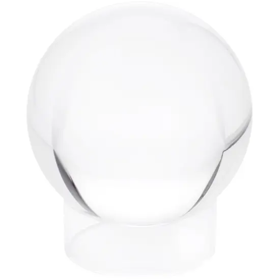 Plymor Clear Acrylic Beveled Egg, Marble, Ball or Sphere Display Holder Stand, 1.5" H x 4" W {3}