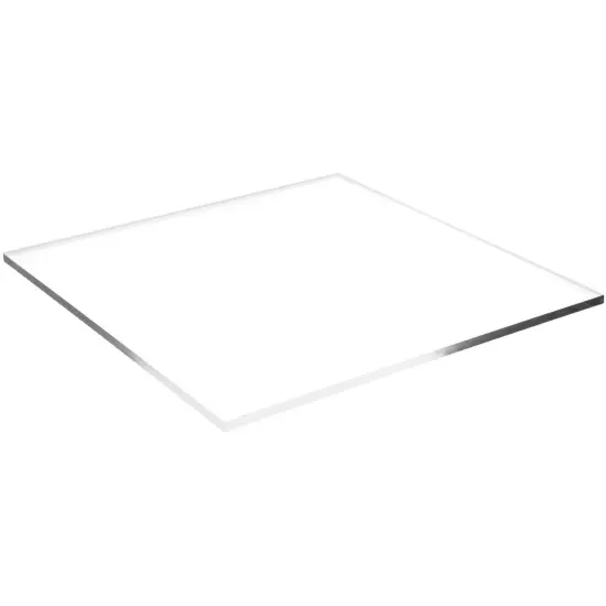 Plymor Clear Acrylic Square Polished Edge Display Base, 10" W x 10" D x 0.25" H {2}