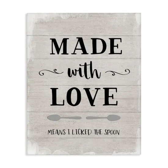 Stupell Industries Funny Licked The Spoon Canvas By Natalie Carpentieri {1}