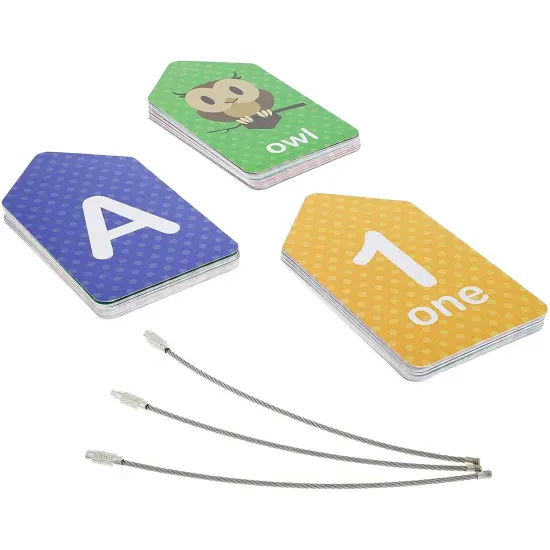 Bright Creations 3-Pack Laminated Number Flash Cards for Kids Ages 3-14 - Multicolor, 78 Count - Educational Flash Cards with Ring for Alphabet & Sight Word Learning {4}