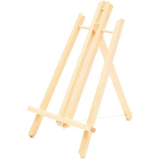 Wooden Mini Easel Stand for Desk or Tabletop (9 x 13.5 Inches, 24 Count) Brown {7}