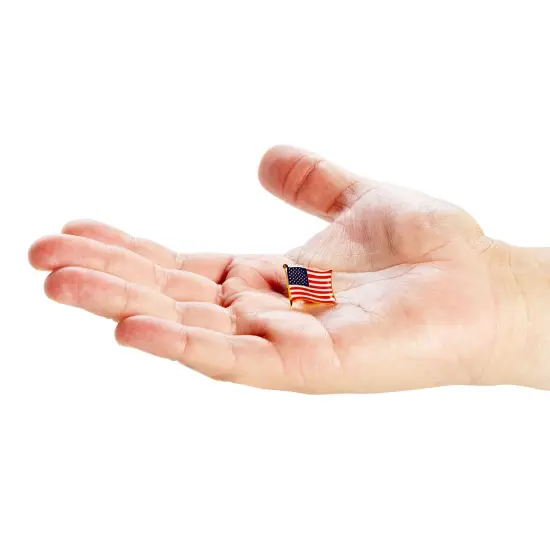American Flag Lapel Pins for National Day, 4th of July, Veterans, Memorial Day, Political Events, Patriotic, USA Flag Pins for Suits, Backpacks & Hats - 12 Pack Red {4}