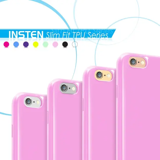 Insten Light Pink Jelly TPU Slim Skin Gel Rubber Cover Case for iPhone 6 6S 4.7" inches {7}